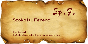 Szokoly Ferenc névjegykártya